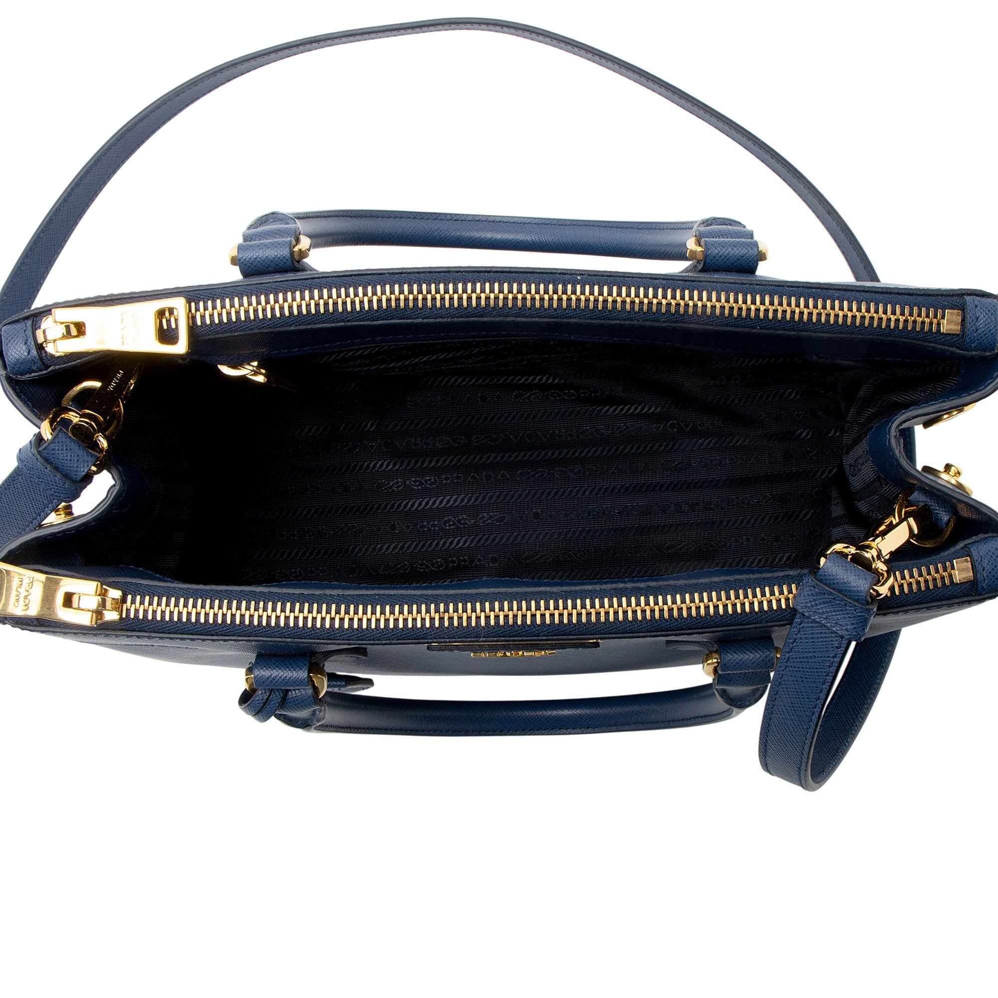 Prada Saffiano Lux Double Zip Medium Tote