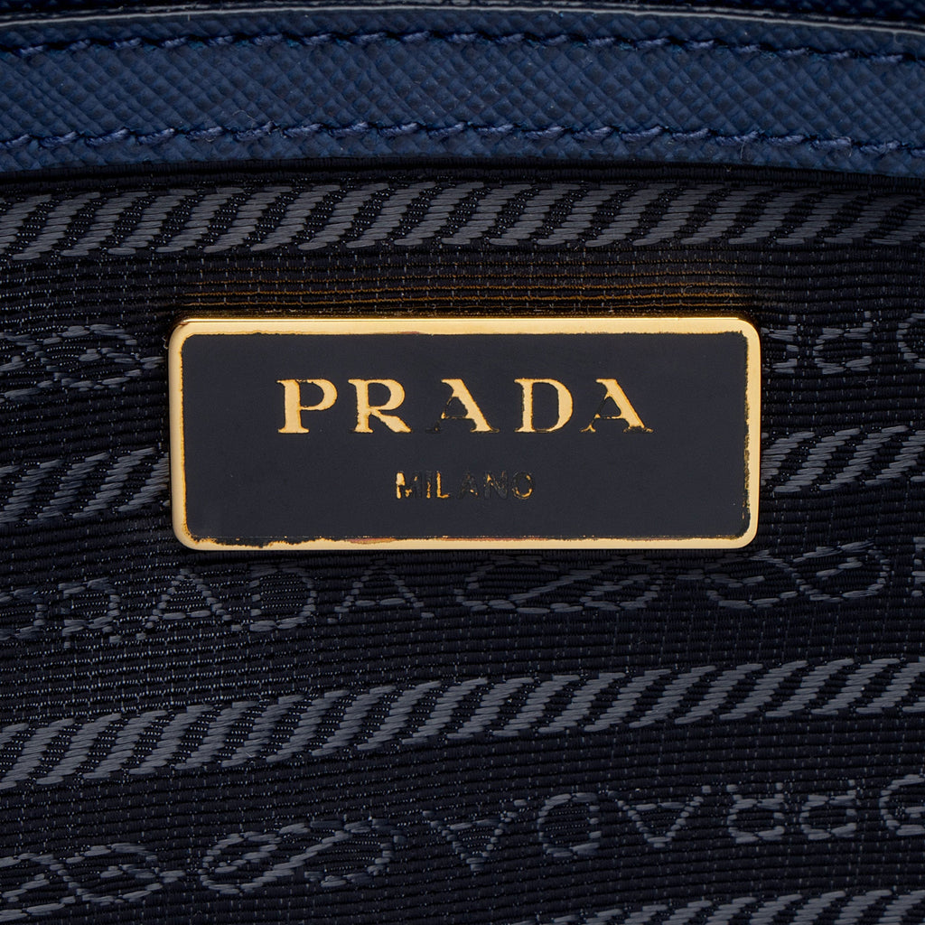 Prada Saffiano Lux Double Zip Medium Tote