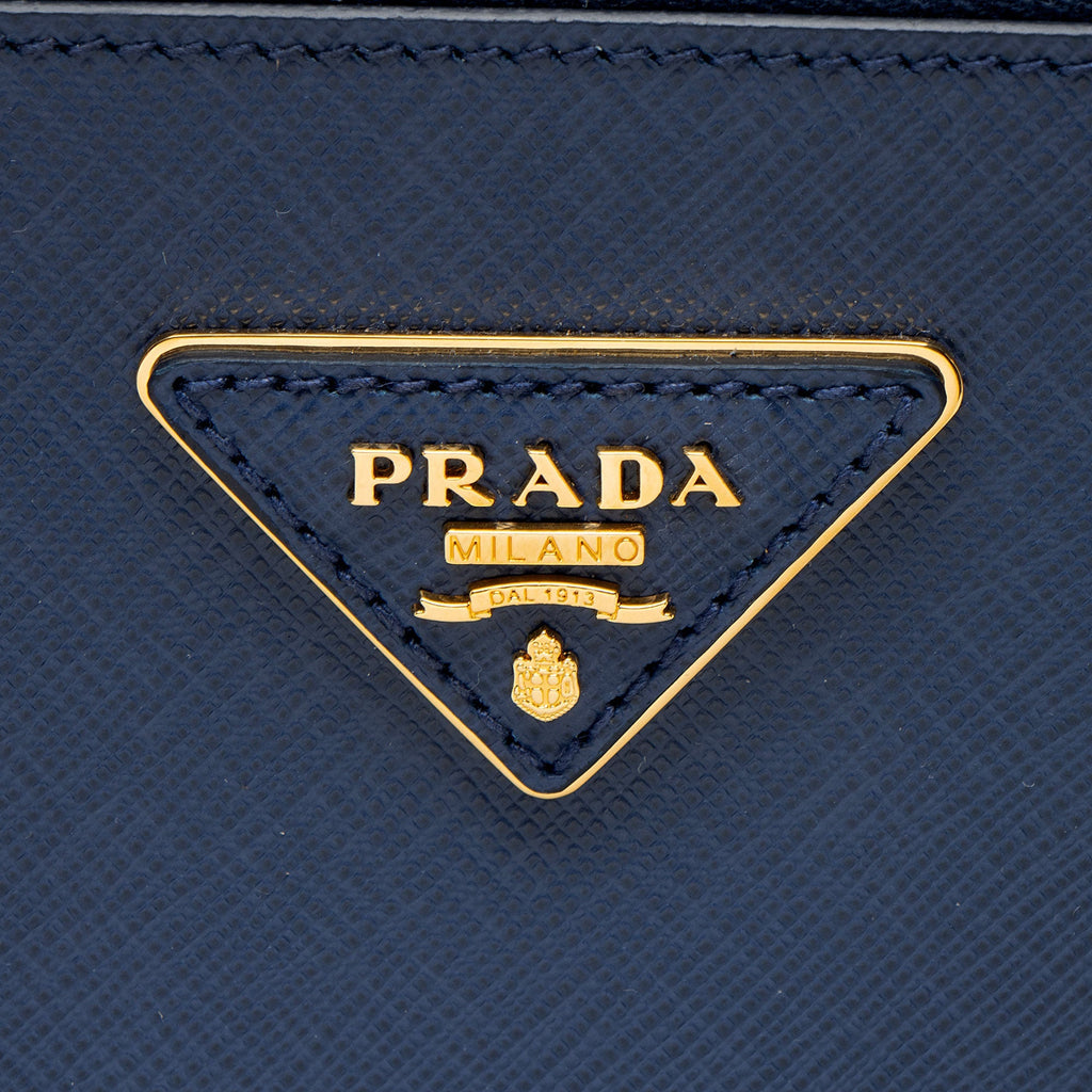 Prada Saffiano Lux Double Zip Medium Tote