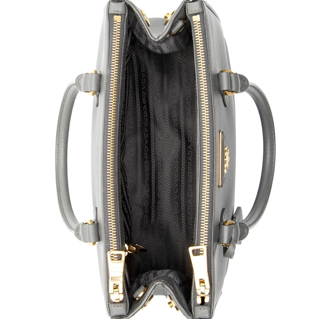 Prada Saffiano Lux Double Zip Medium Tote