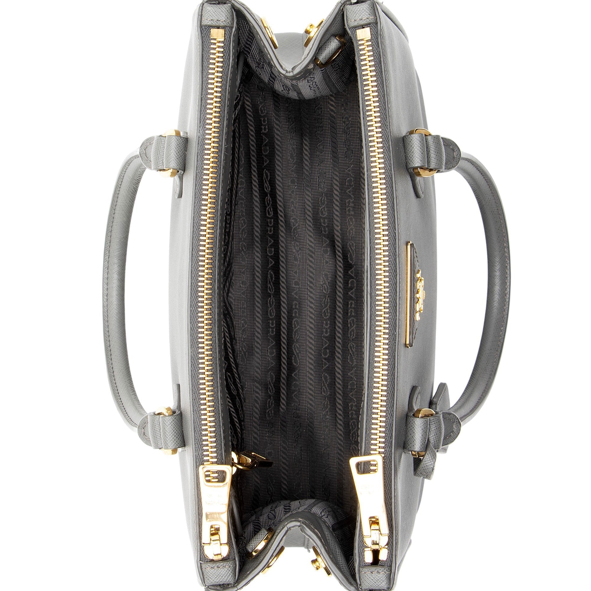 Prada Saffiano Lux Double Zip Medium Tote