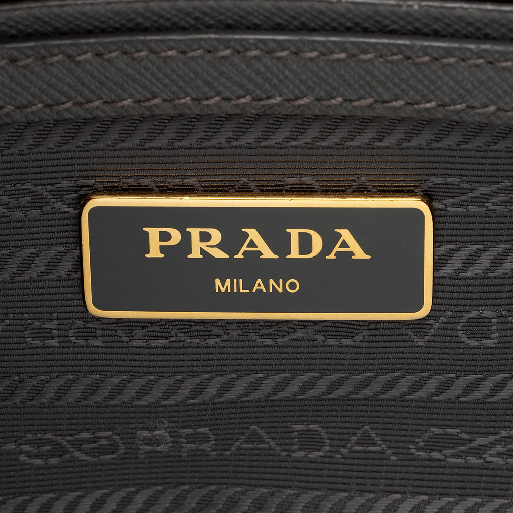 Prada Saffiano Lux Double Zip Medium Tote