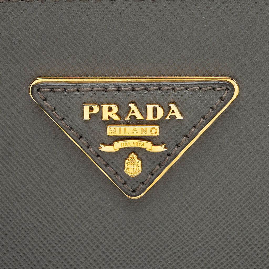 Prada Saffiano Lux Double Zip Medium Tote