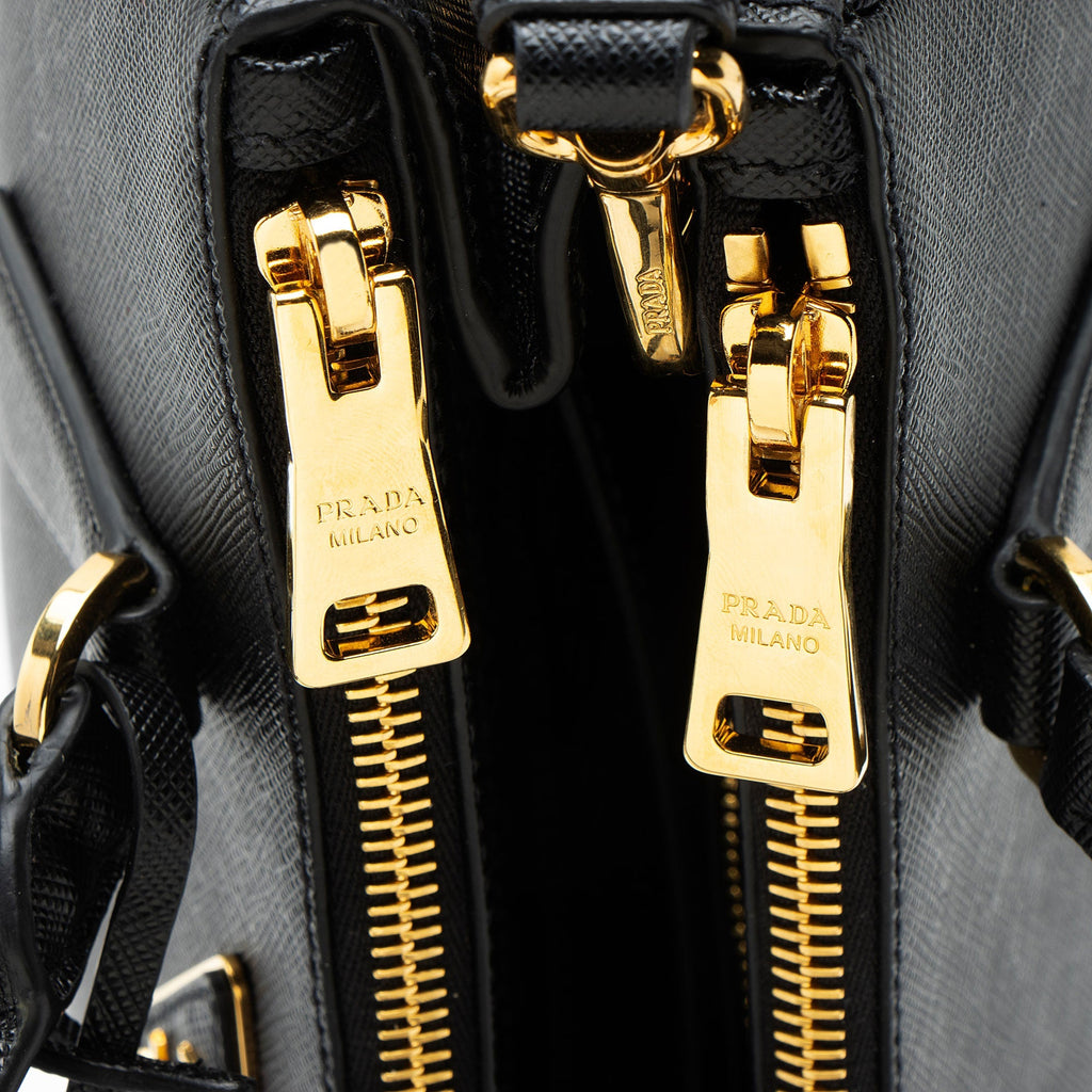 Prada Saffiano Lux Double Zip Medium Tote