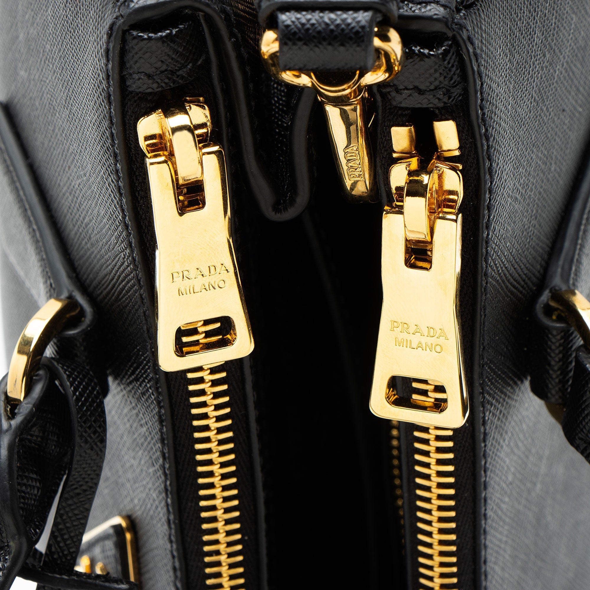 Prada Saffiano Lux Double Zip Medium Tote