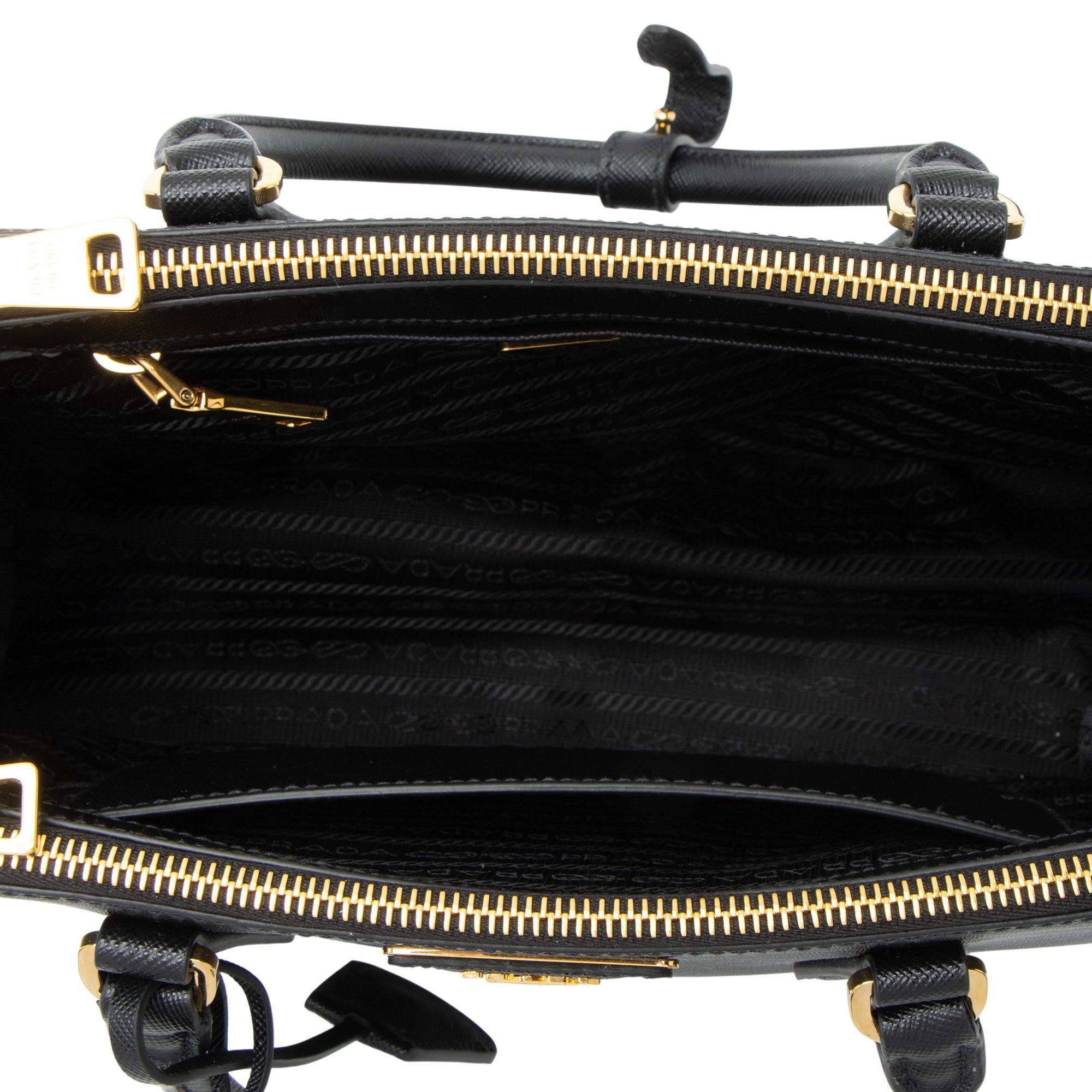 Prada Saffiano Lux Double Zip Medium Tote