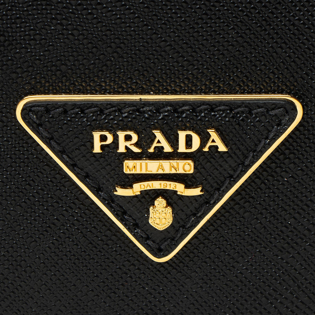 Prada Saffiano Lux Double Zip Medium Tote