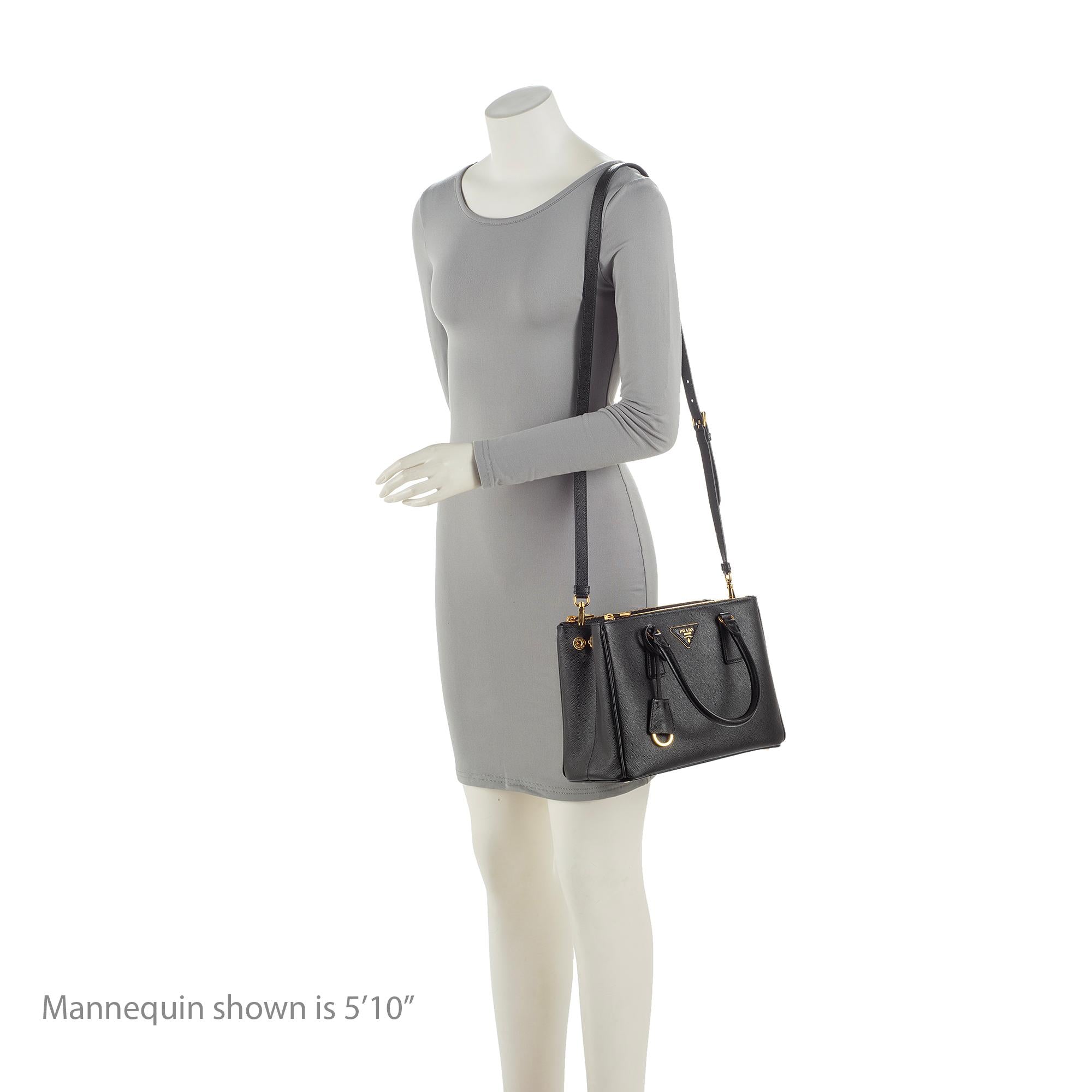 Prada Saffiano Lux Double Zip Medium Tote