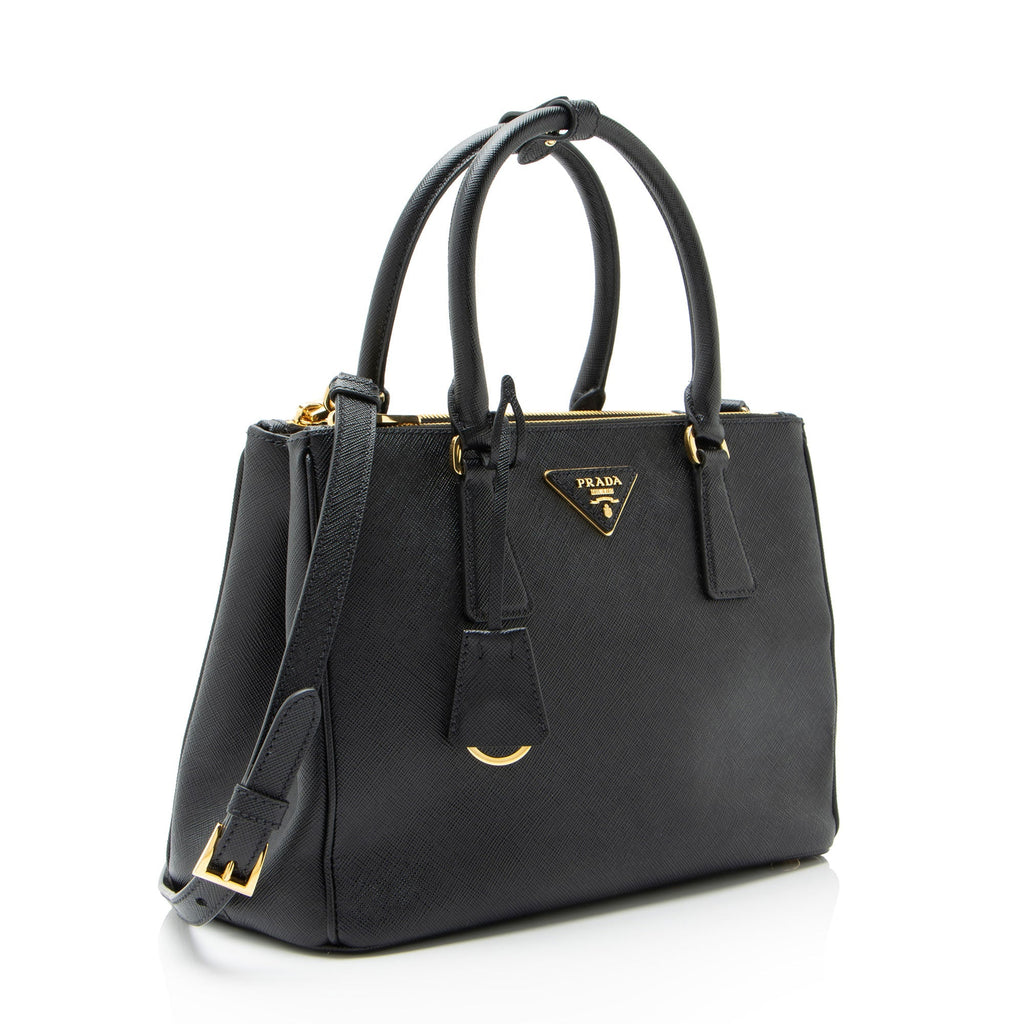 Prada Saffiano Lux Double Zip Medium Tote