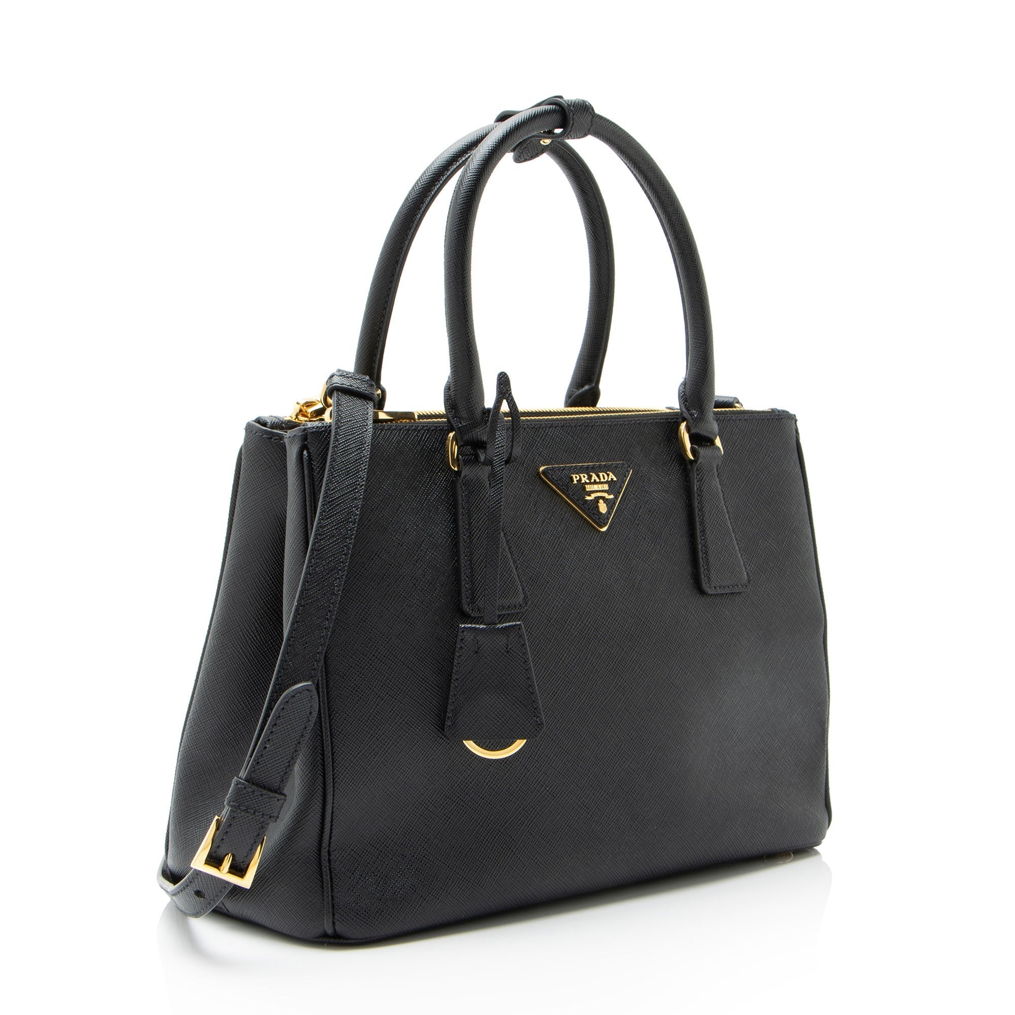 Prada Saffiano Lux Double Zip Medium Tote