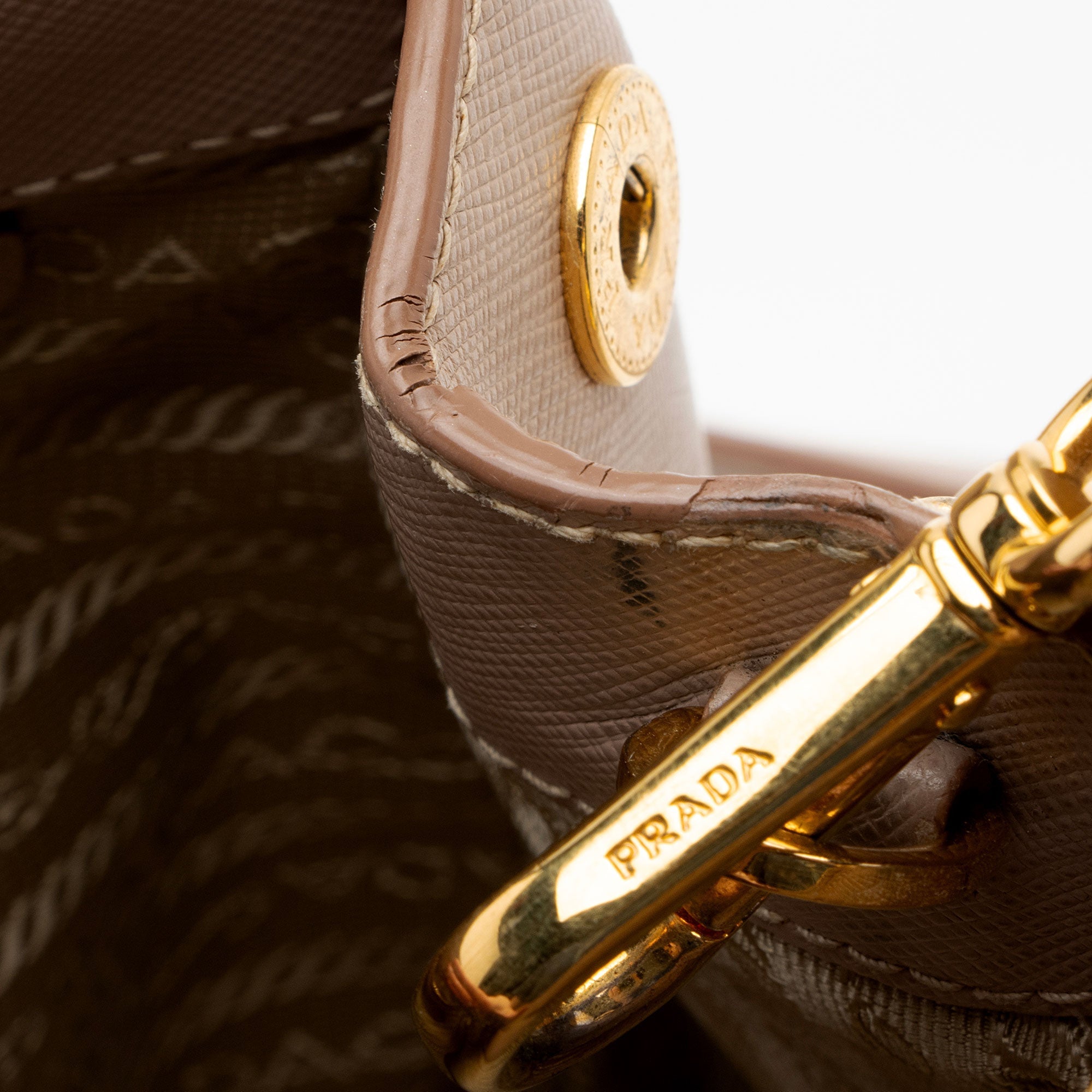 Prada Saffiano Lux Double Zip Small Tote (SHF-dNInWm)