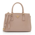 Prada Saffiano Lux Double Zip Small Tote (SHF-dNInWm)