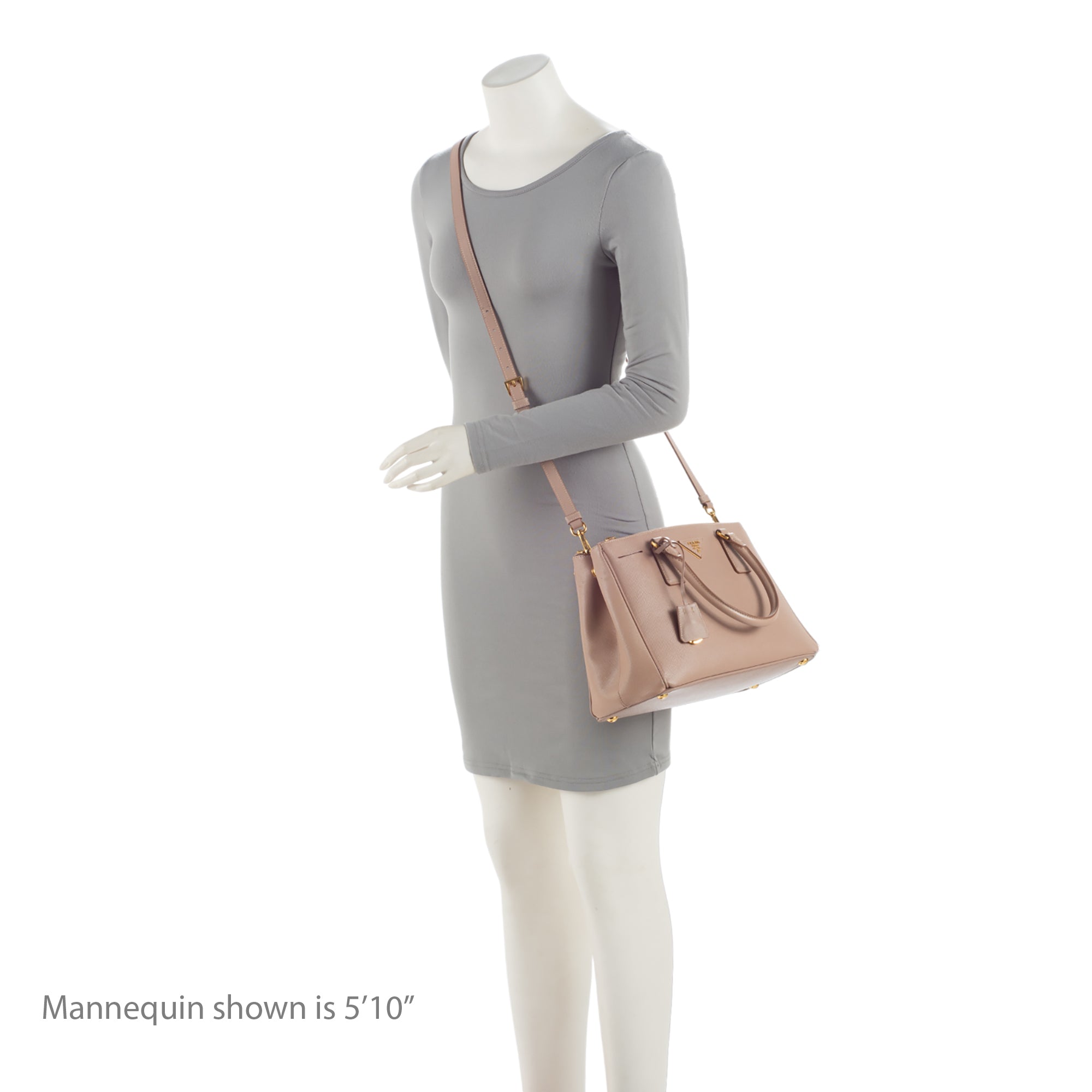Prada Saffiano Lux Double Zip Small Tote (SHF-dNInWm)