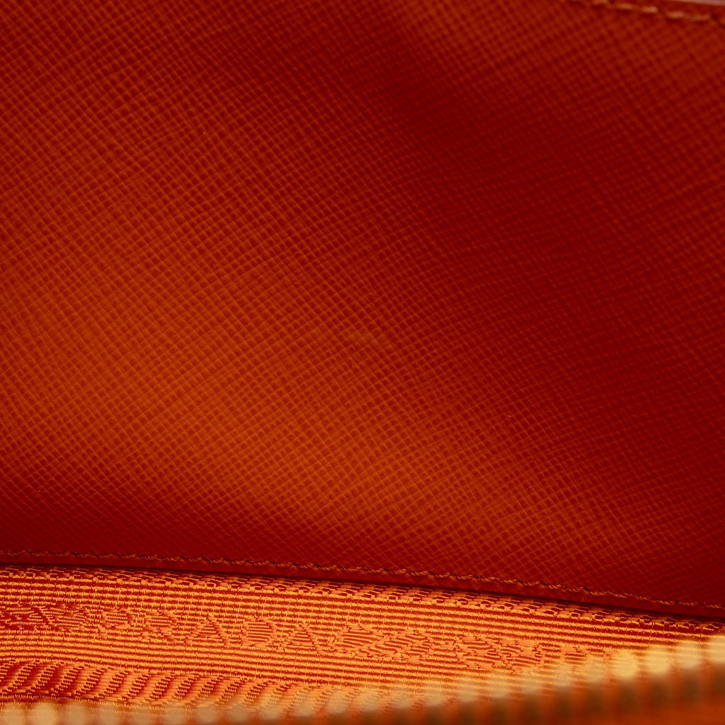 Prada Saffiano Lux Double Zip Small Tote (SHF-NOVFrz)