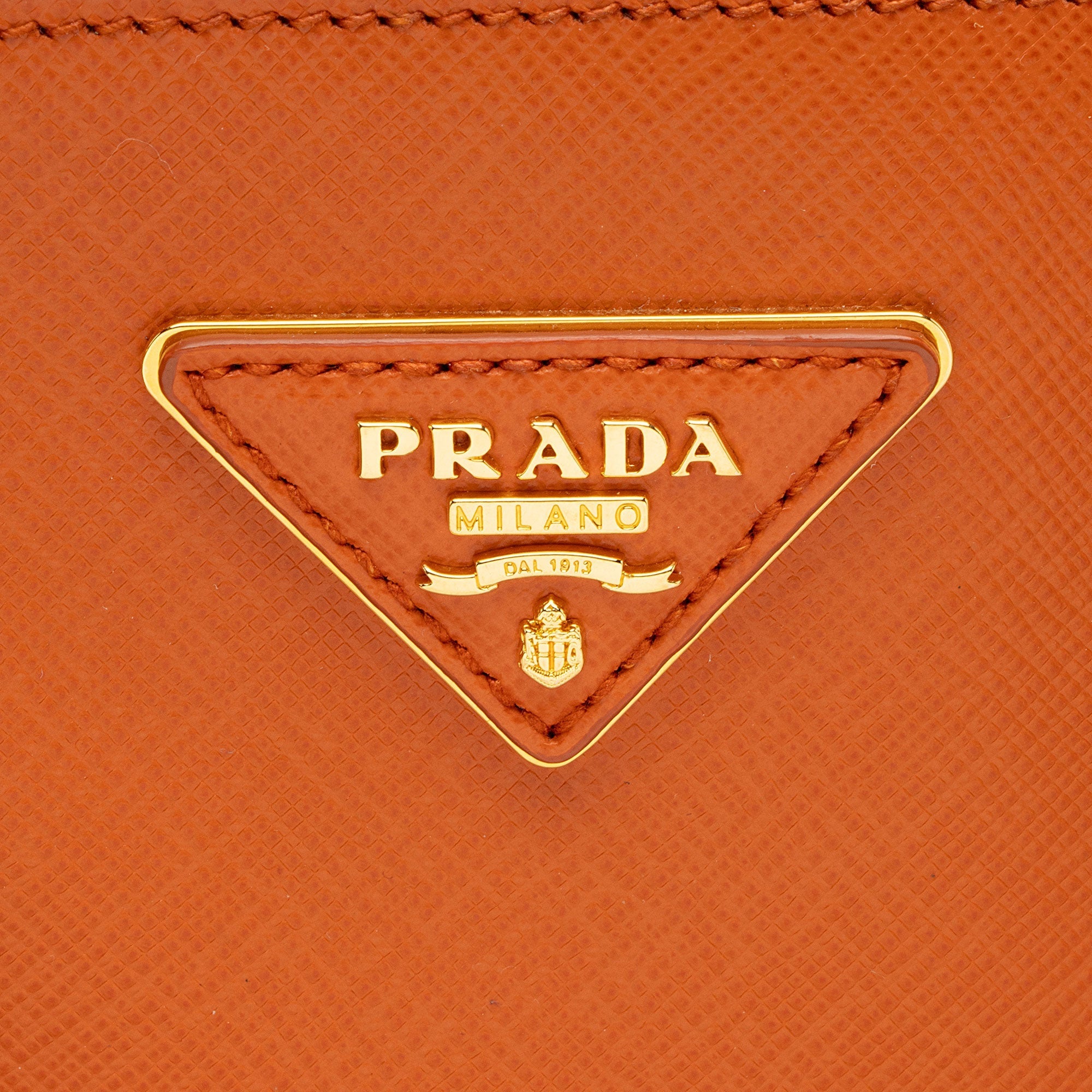 Prada Saffiano Lux Double Zip Small Tote (SHF-NOVFrz)