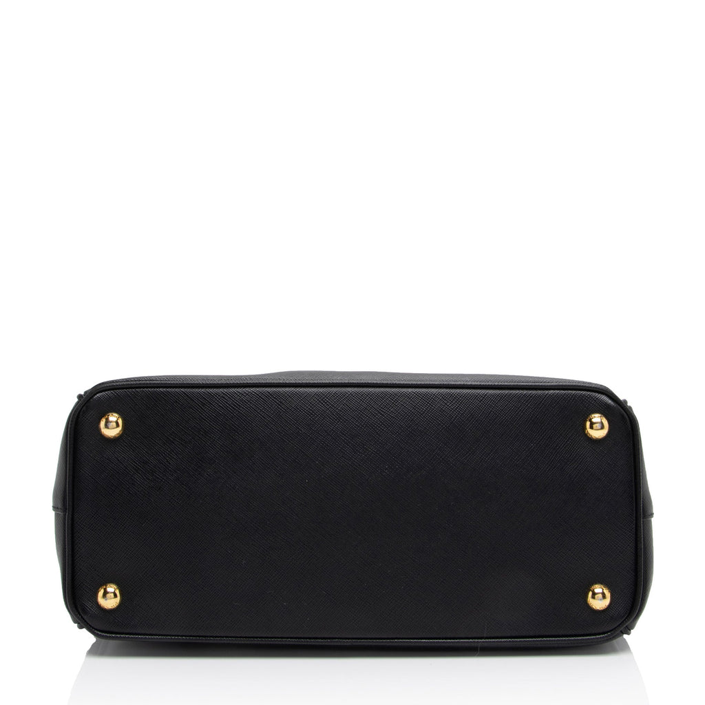 Prada Saffiano Lux Double Zip Small Tote (SHF-lqv9hG)