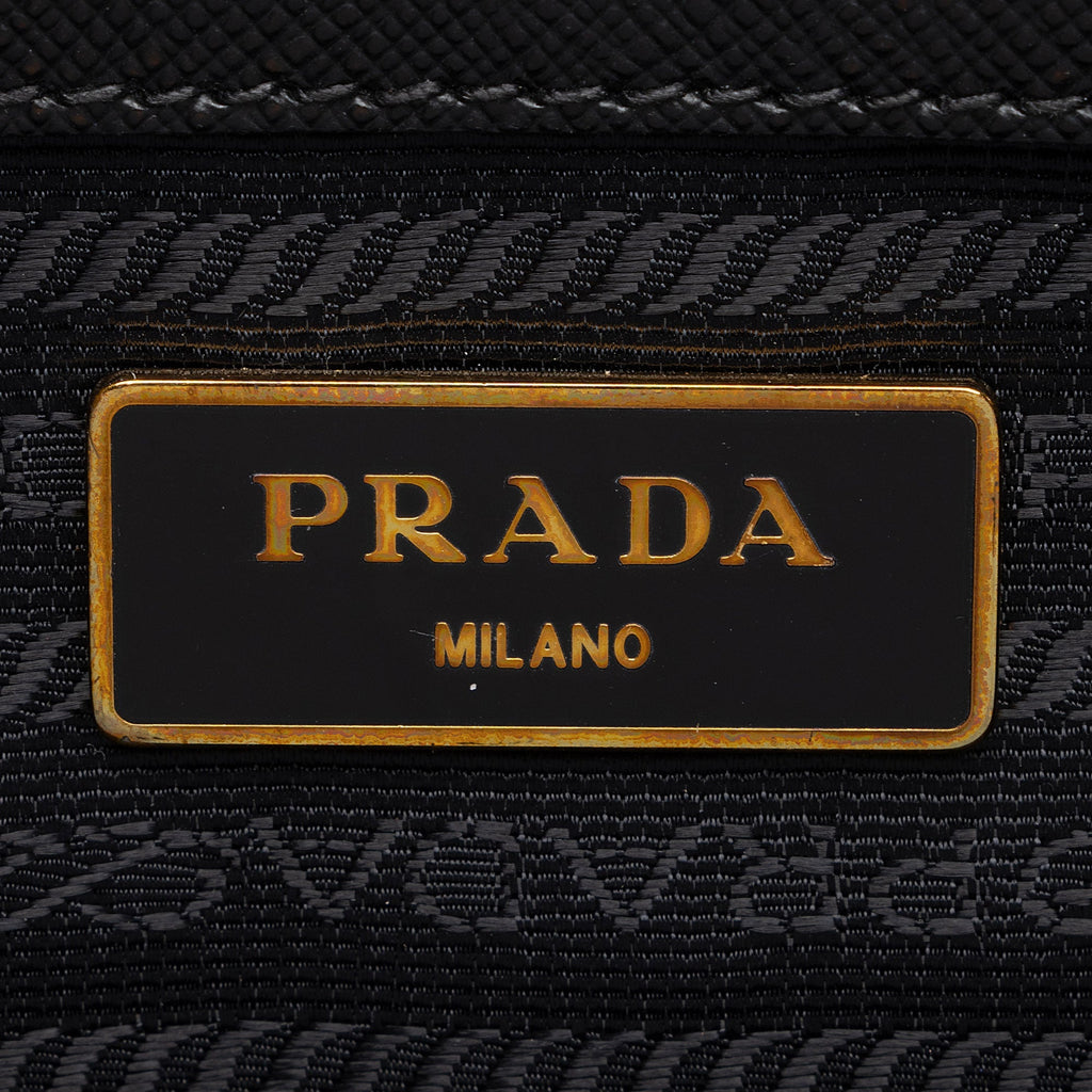 Prada Saffiano Lux Double Zip Small Tote (SHF-lqv9hG)