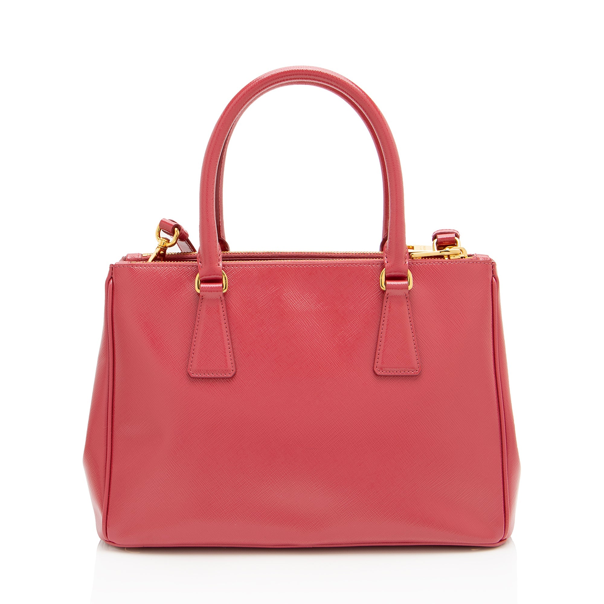 Prada Saffiano Lux Double Zip Small Tote (SHF-FZ8BIg)