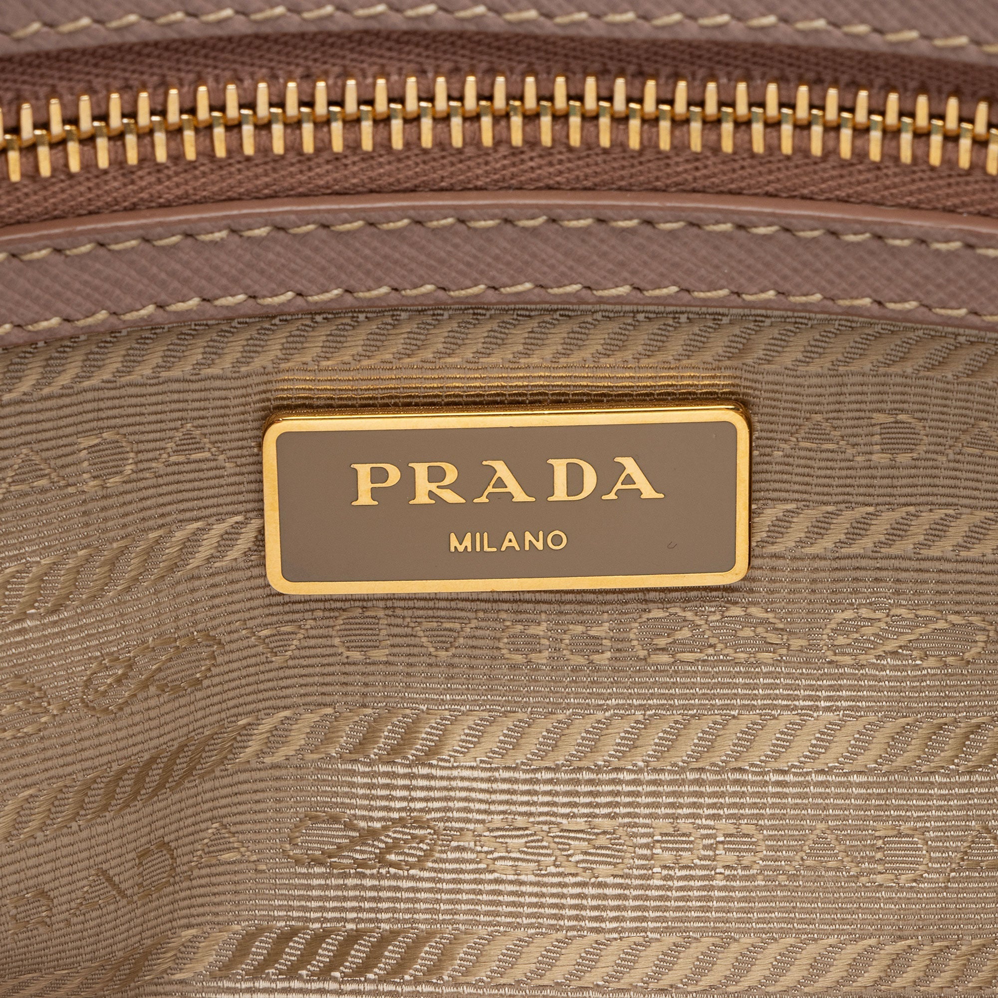Prada Saffiano Lux Double Zip Small Tote