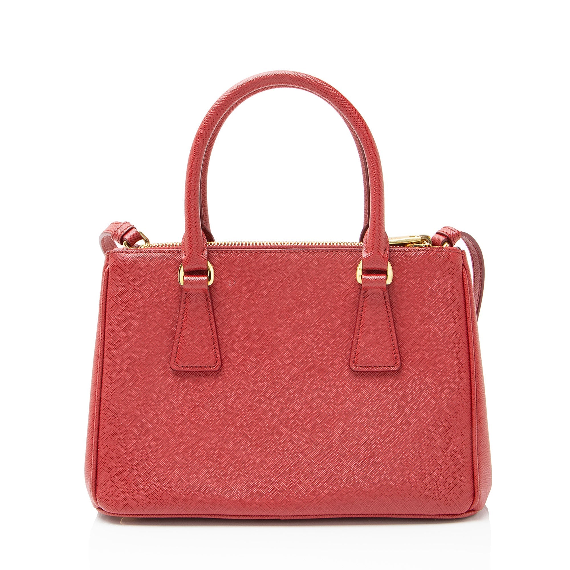 Prada Saffiano Lux Double Zip Small Tote