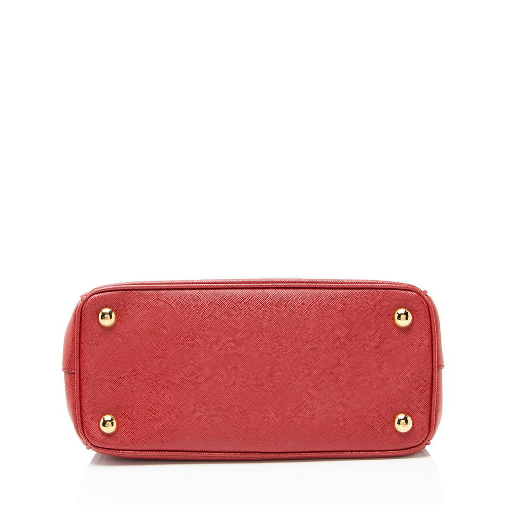 Prada Saffiano Lux Double Zip Small Tote