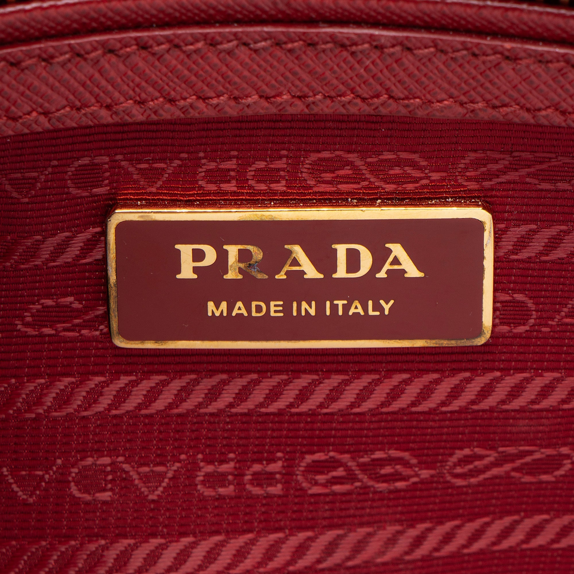 Prada Saffiano Lux Double Zip Small Tote
