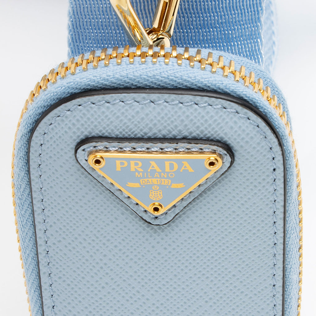 Prada Saffiano Lux Embossed Logo Small Tote