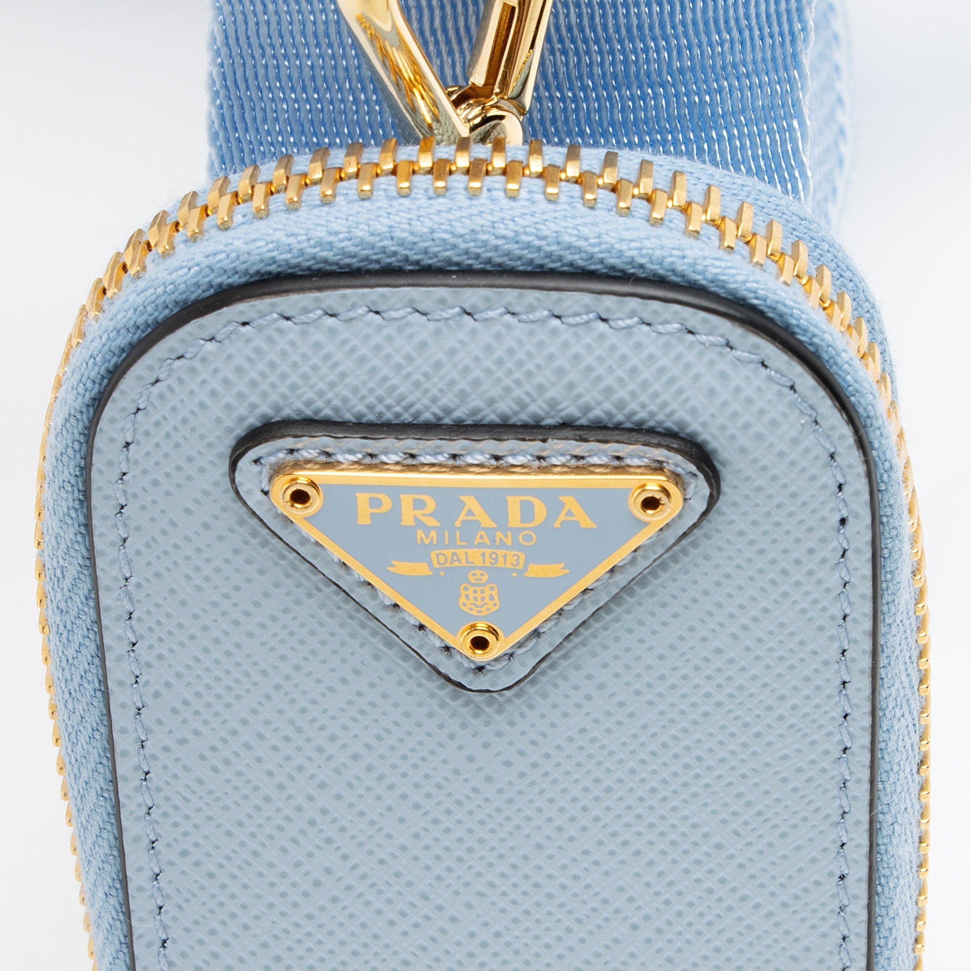 Prada Saffiano Lux Embossed Logo Small Tote