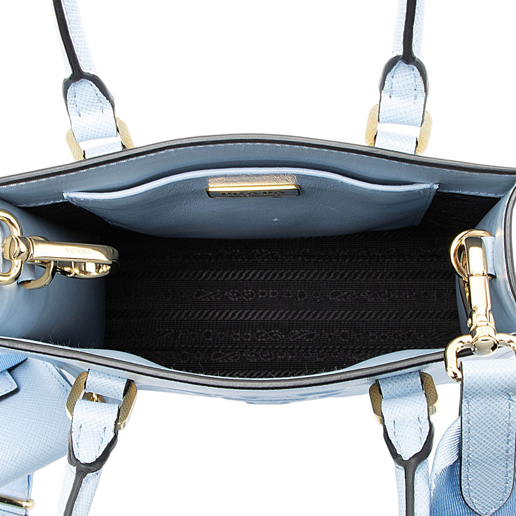Prada Saffiano Lux Embossed Logo Small Tote