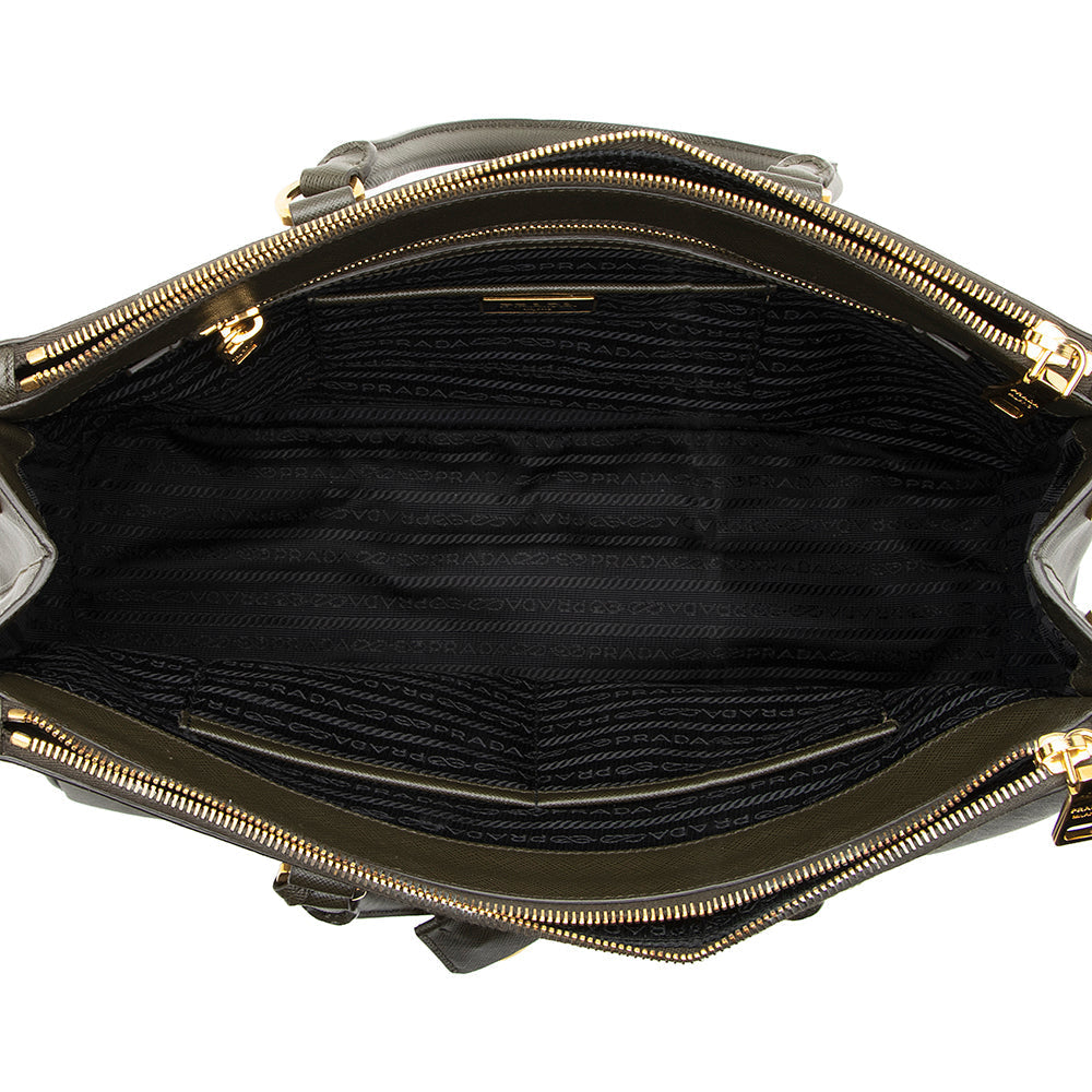 Prada Saffiano Lux Double-Zip Large Tote (SHF-19762)