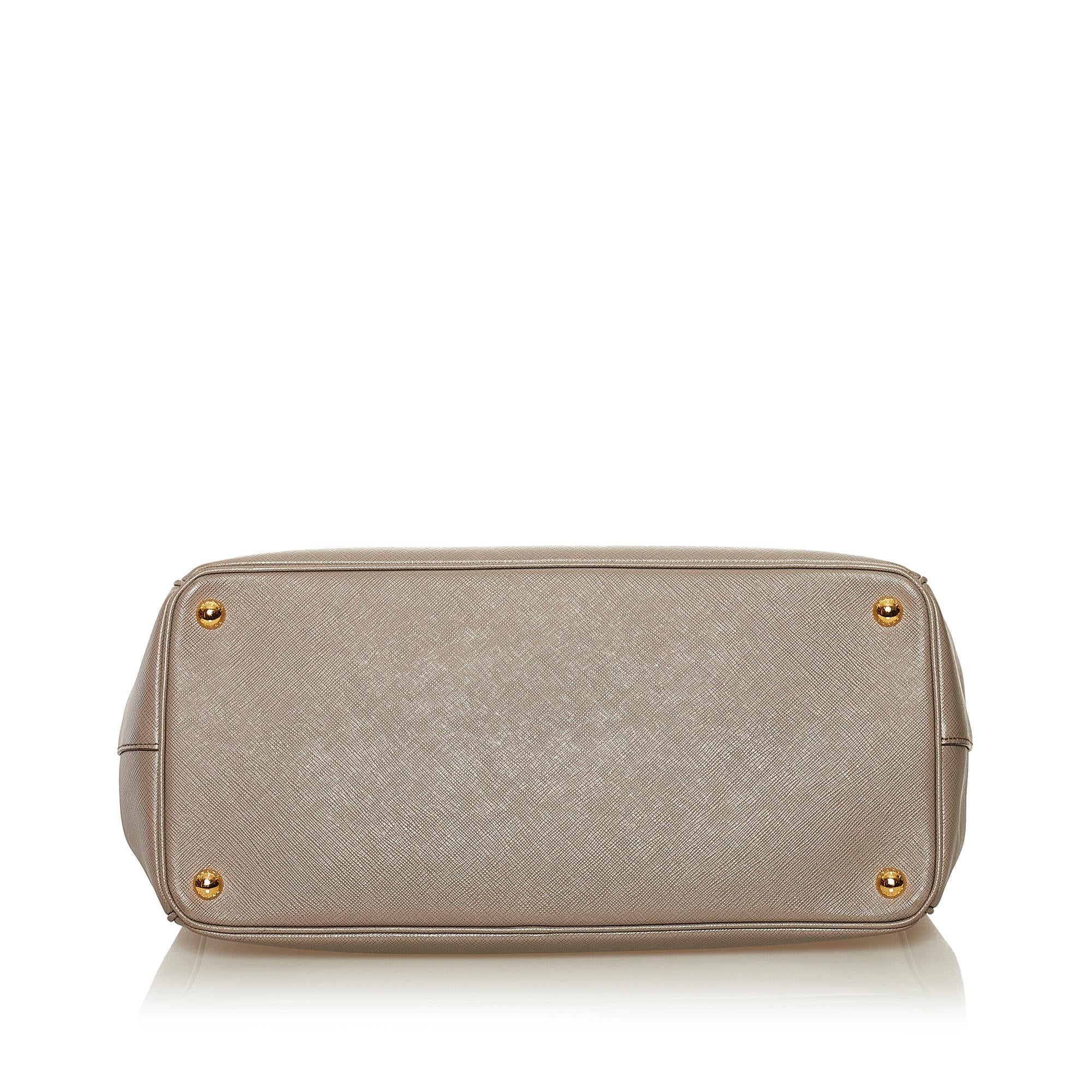 Prada Saffiano Lux Galleria Double Zip Tote Bag (SHG-35054)