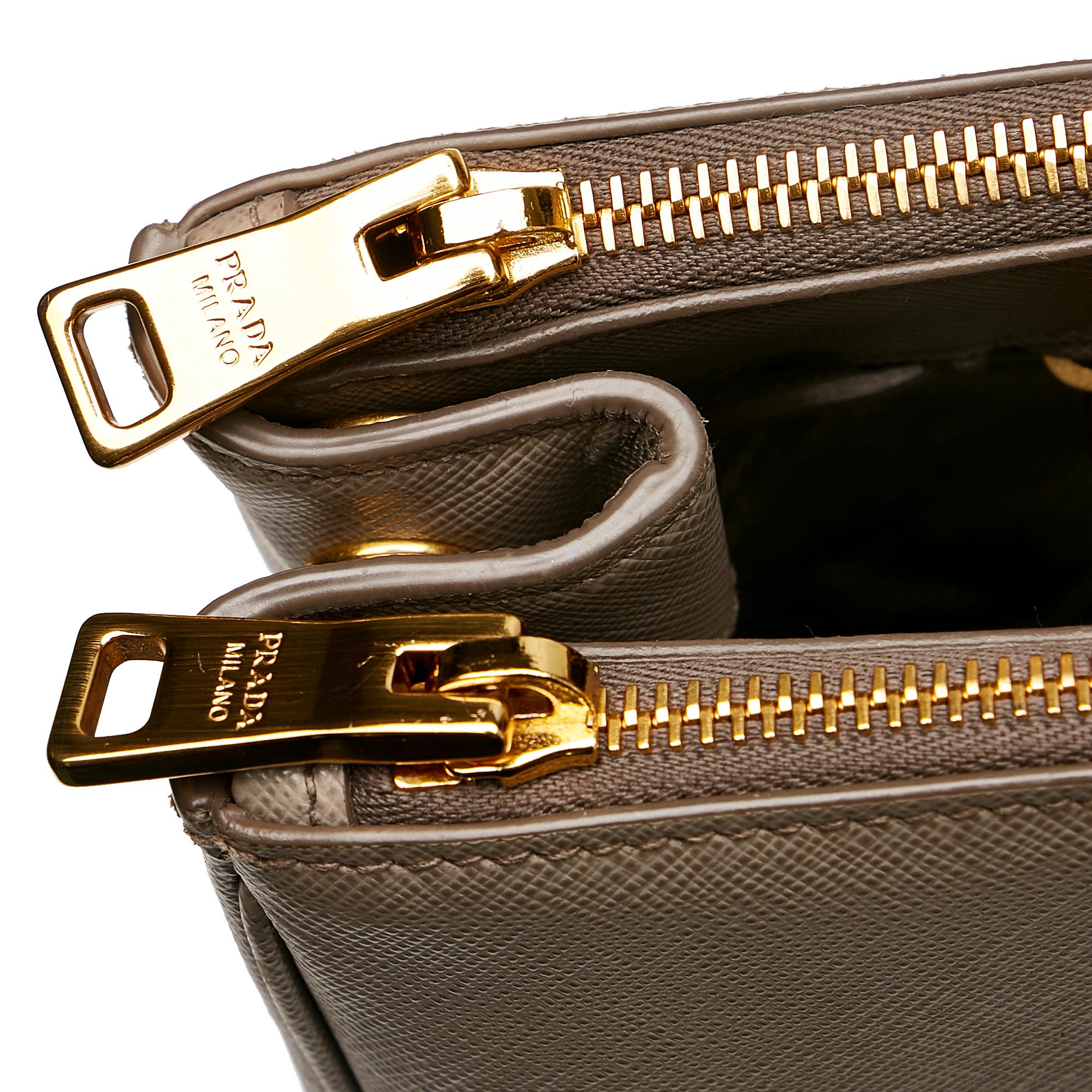 Prada Saffiano Lux Galleria Double Zip Tote Bag (SHG-35054)