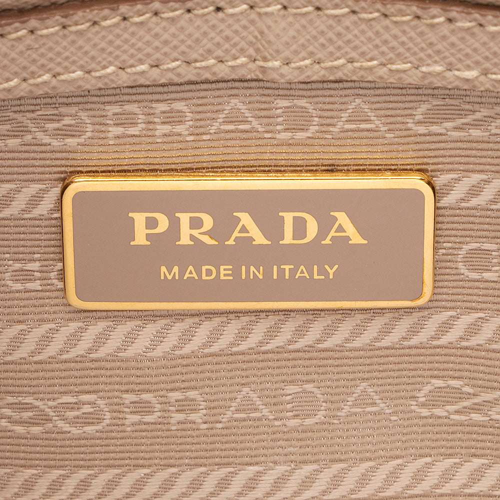 Prada Saffiano Lux Leather Double-Zip Small Tote (SHF-20484)