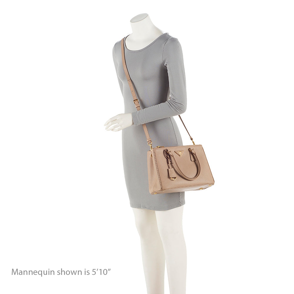 Prada Saffiano Lux Leather Double-Zip Small Tote (SHF-20484)