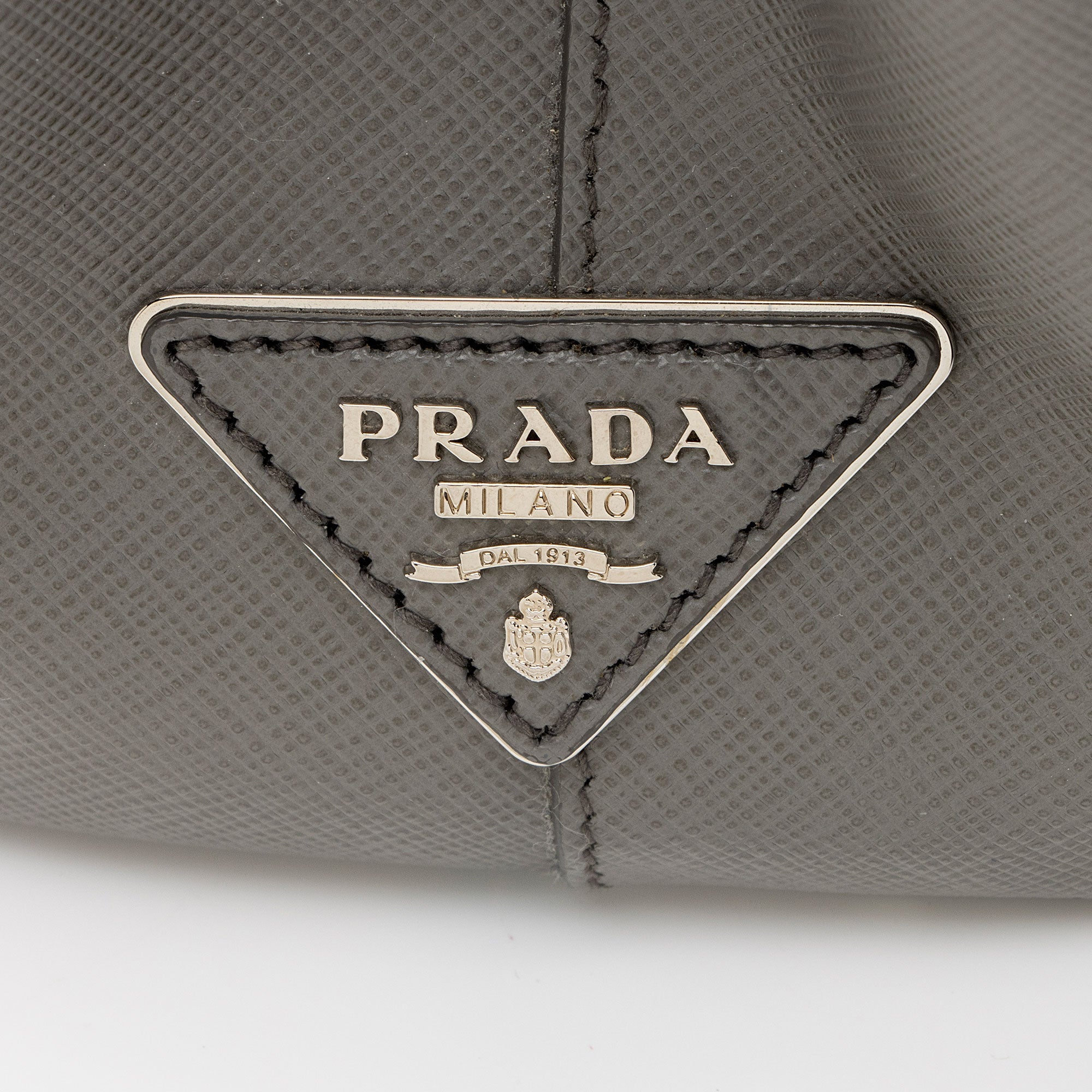 Prada Saffiano Lux Striped Double Zip Small Tote (SHF-Bg3TLJ)