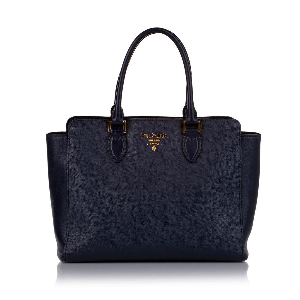 Prada Saffiano Lux & City Calf Zip Tote (SHG-34947)