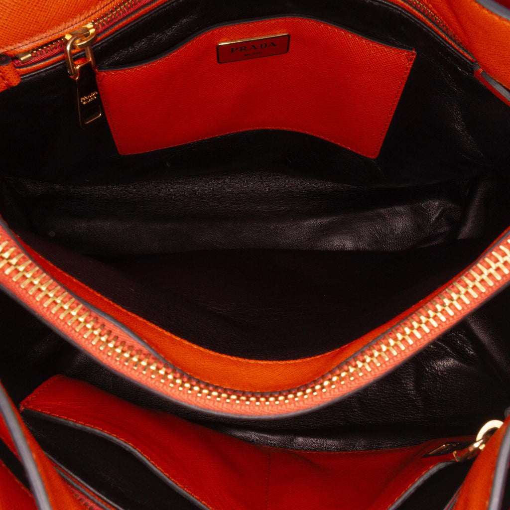 Prada Saffiano Soft Triple Pocket Tote