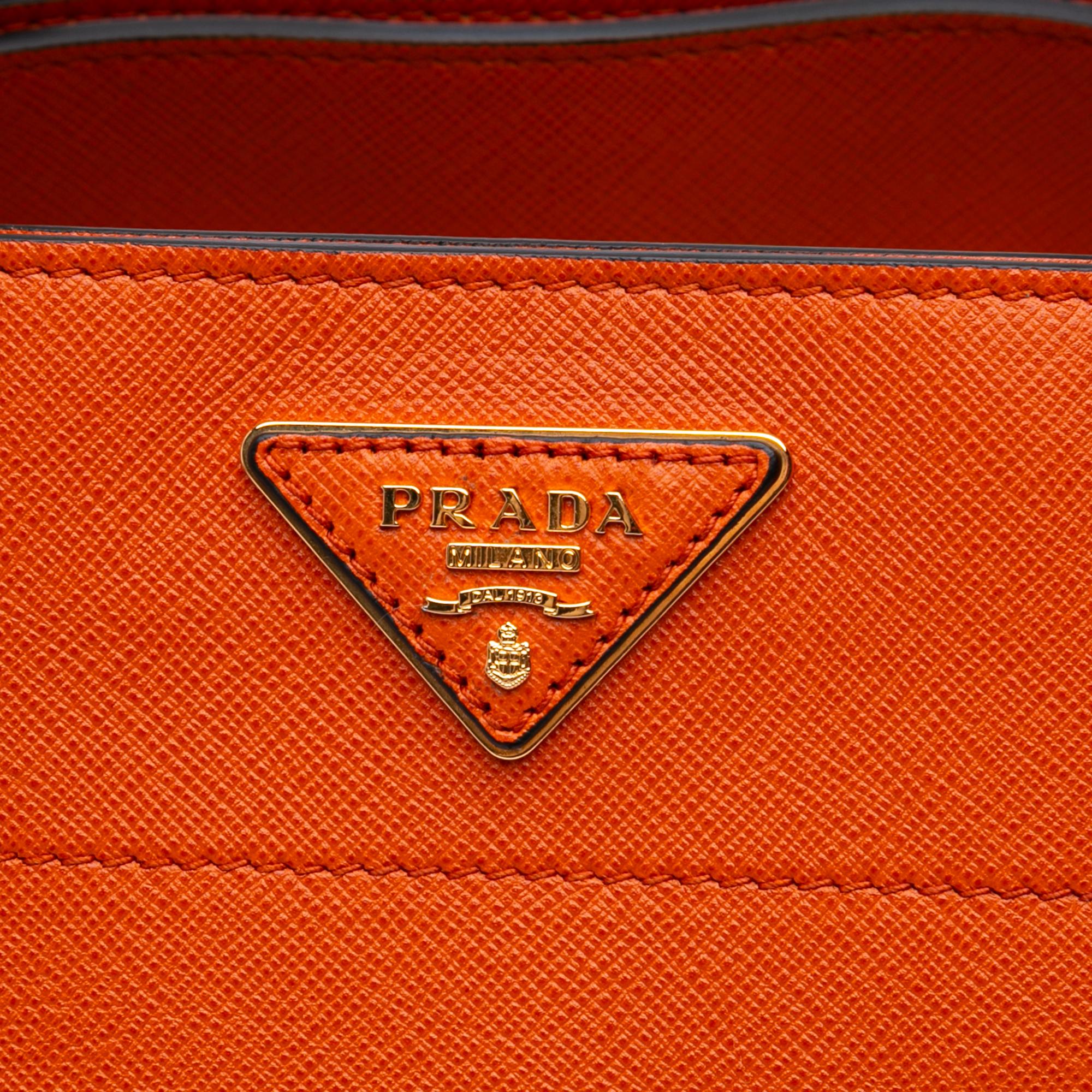 Prada Saffiano Soft Triple Pocket Tote