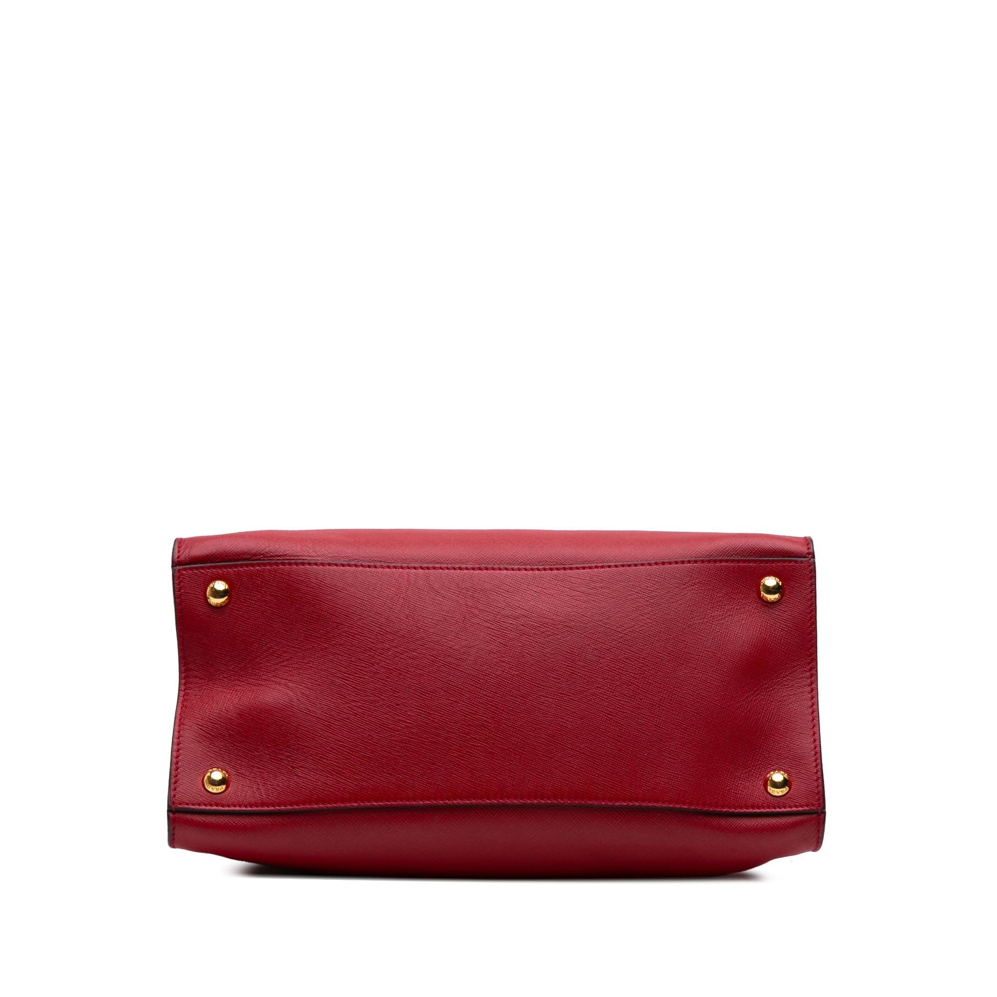 Prada Saffiano Soft Triple Pocket Tote