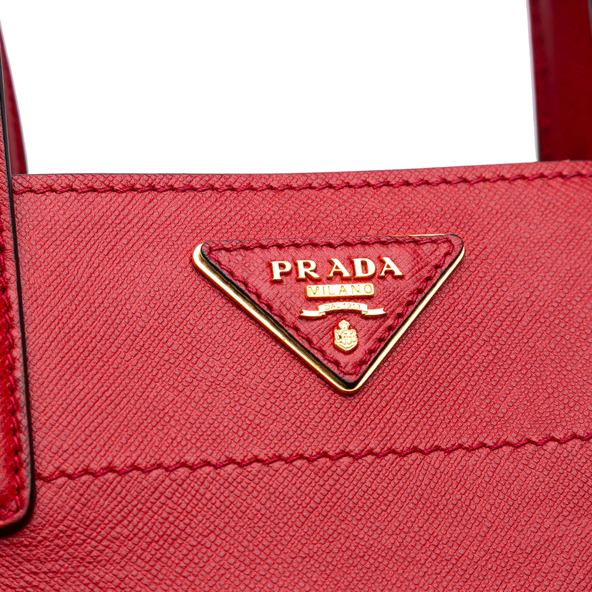 Prada Saffiano Soft Triple Pocket Tote