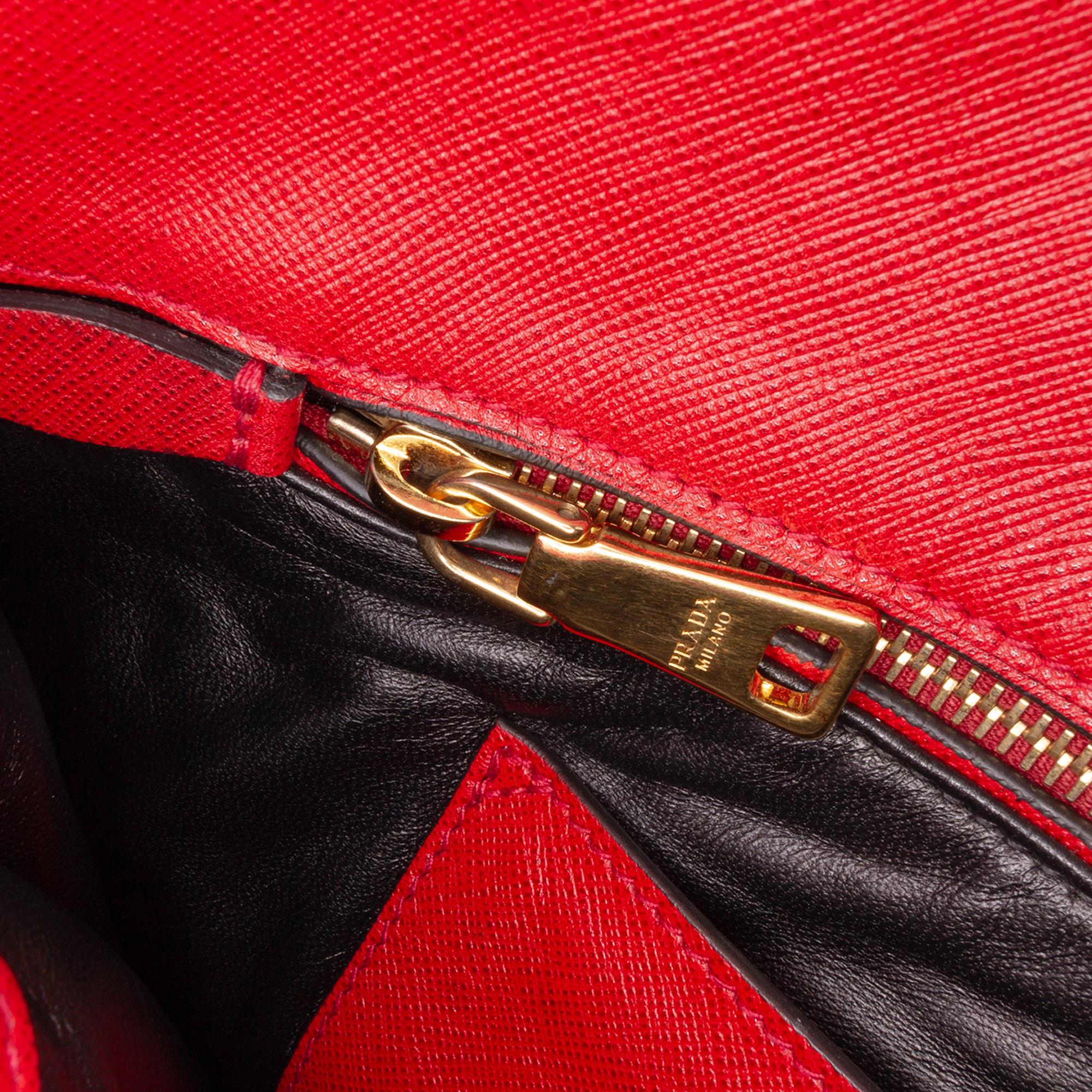 Prada Saffiano Soft Triple Pocket Tote