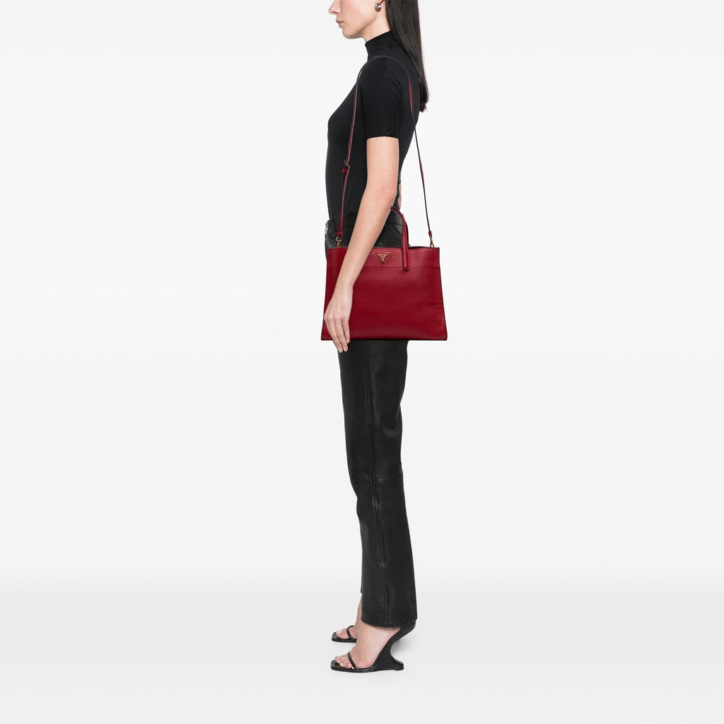 Prada Saffiano Soft Triple Pocket Tote