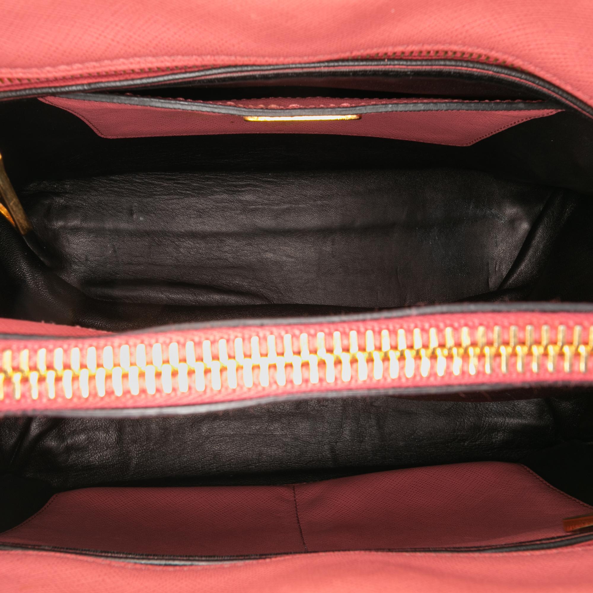 Prada Saffiano Soft Triple Pocket Tote