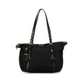Prada Saffiano Trimmed Tessuto Logo Tote