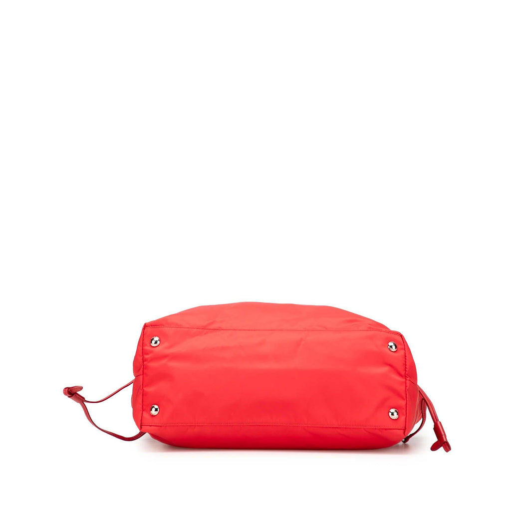 Prada Saffiano Trimmed Tessuto Open Convertible Tote