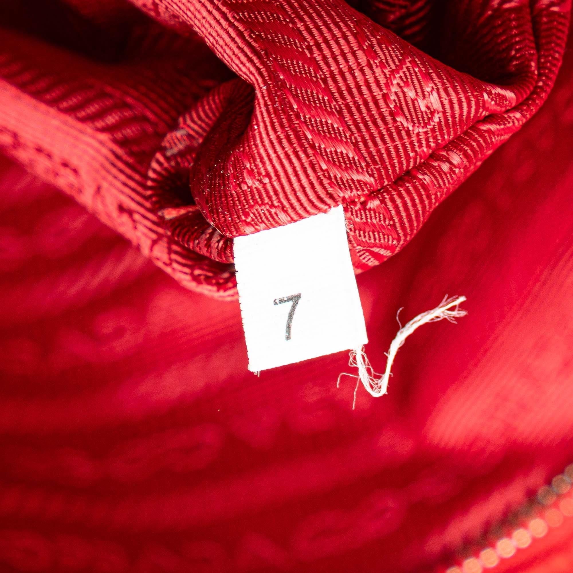Prada Saffiano Trimmed Tessuto Open Convertible Tote