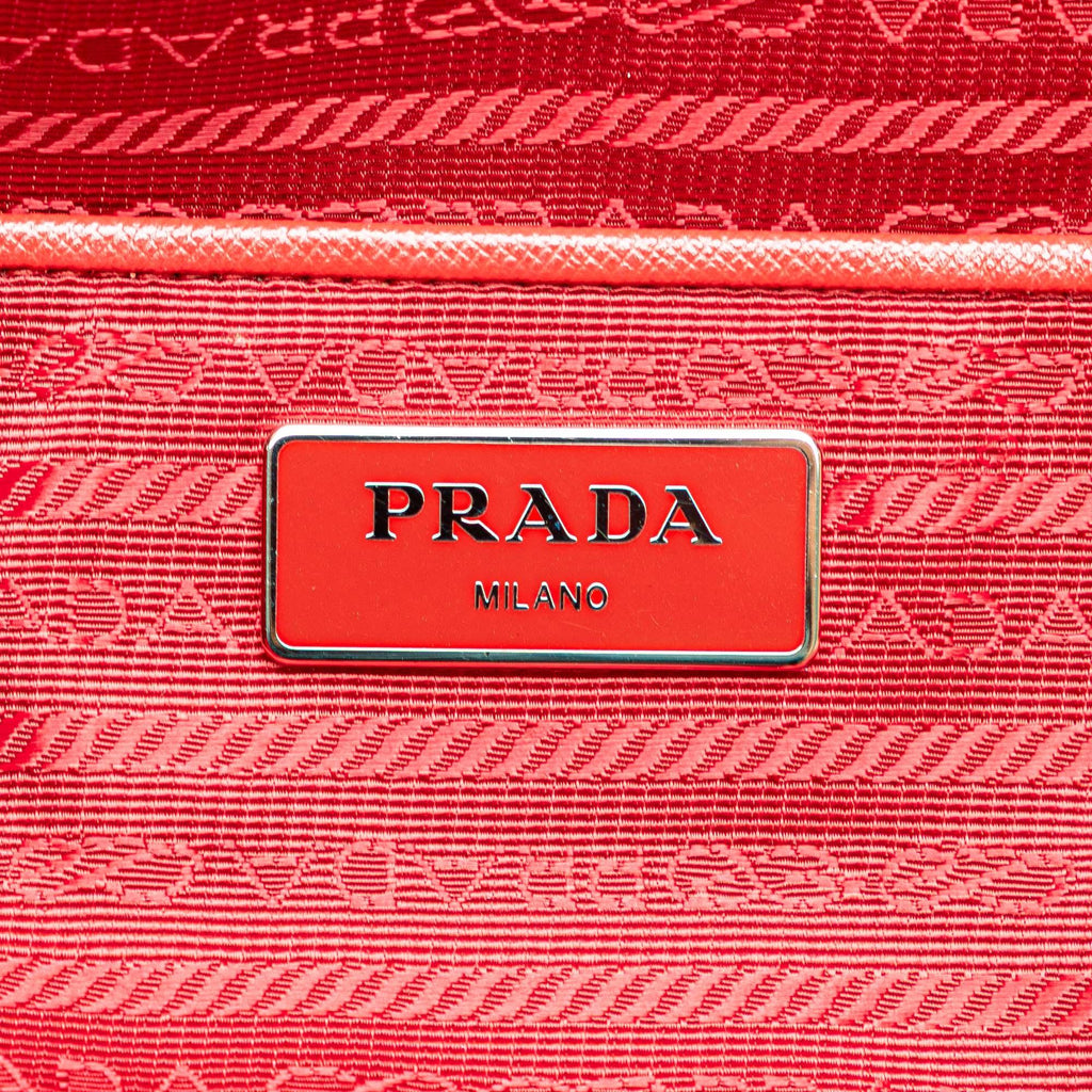 Prada Saffiano Trimmed Tessuto Open Convertible Tote