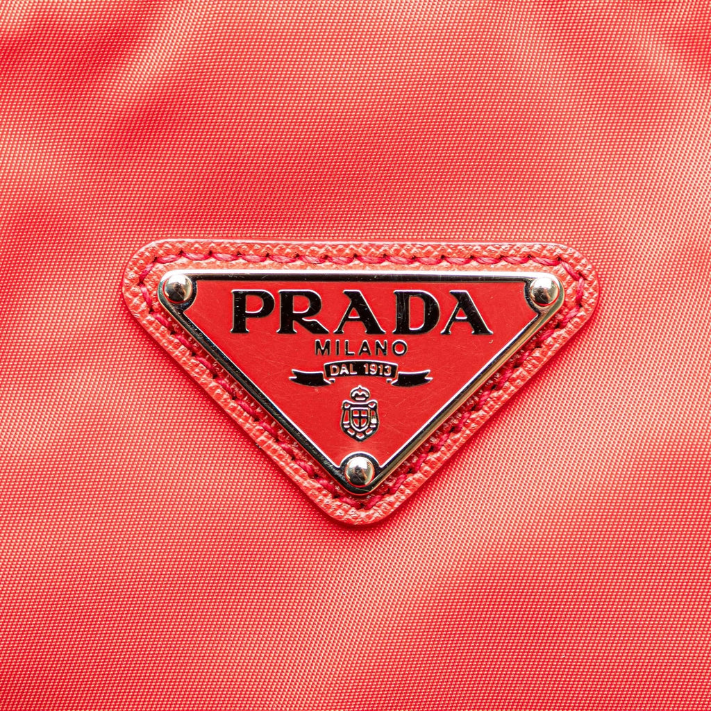 Prada Saffiano Trimmed Tessuto Open Convertible Tote
