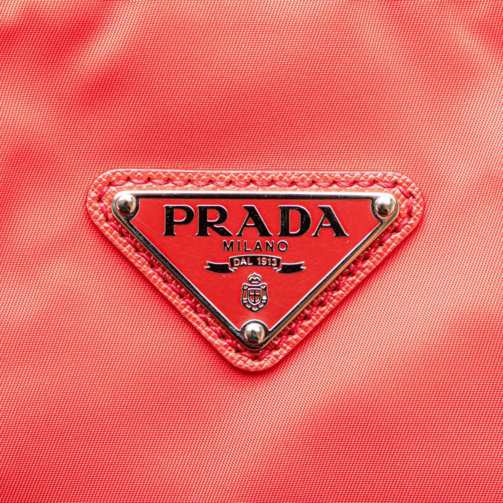 Prada Saffiano Trimmed Tessuto Open Convertible Tote