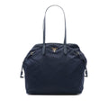 Prada Saffiano Trimmed Tessuto Open Convertible Tote